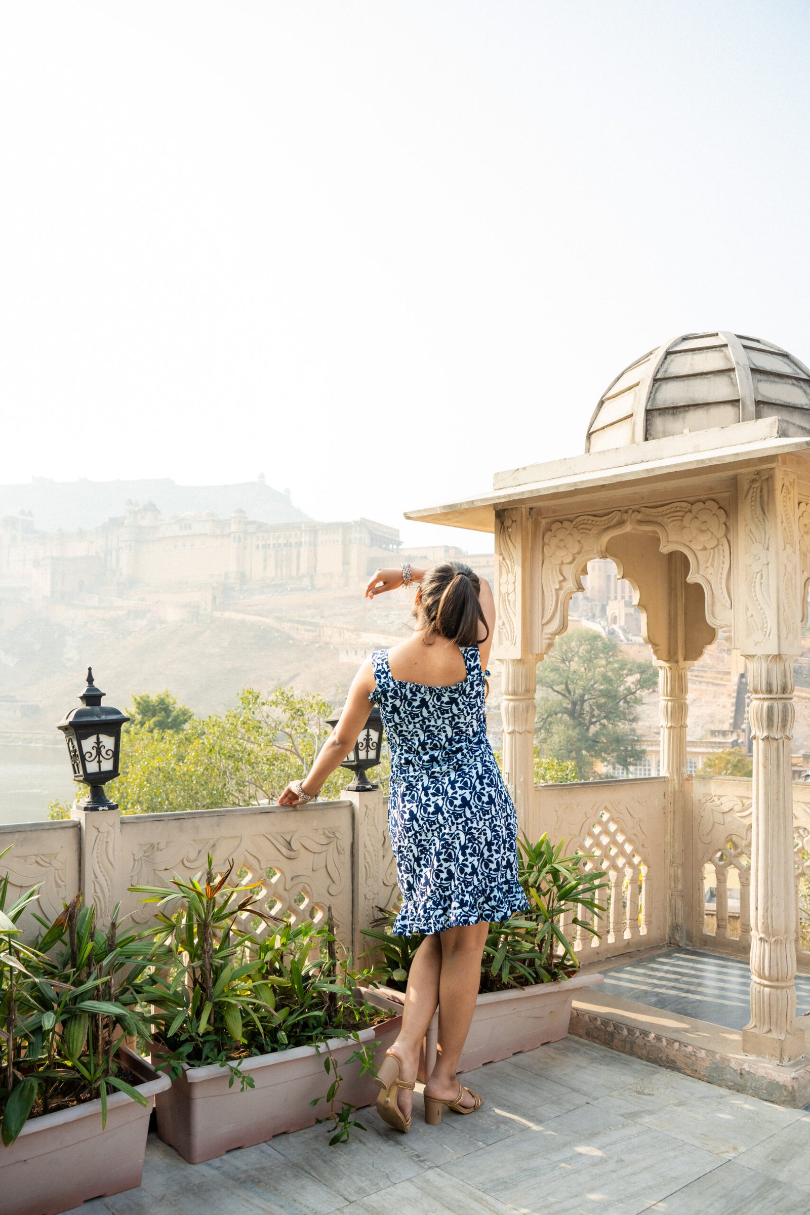 Blue Bloom A-Line Summer Dress