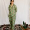 Sage Green Floral Printed Cotton Co-Ord Set