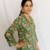 Sage Green Floral Printed Cotton Co-Ord Set