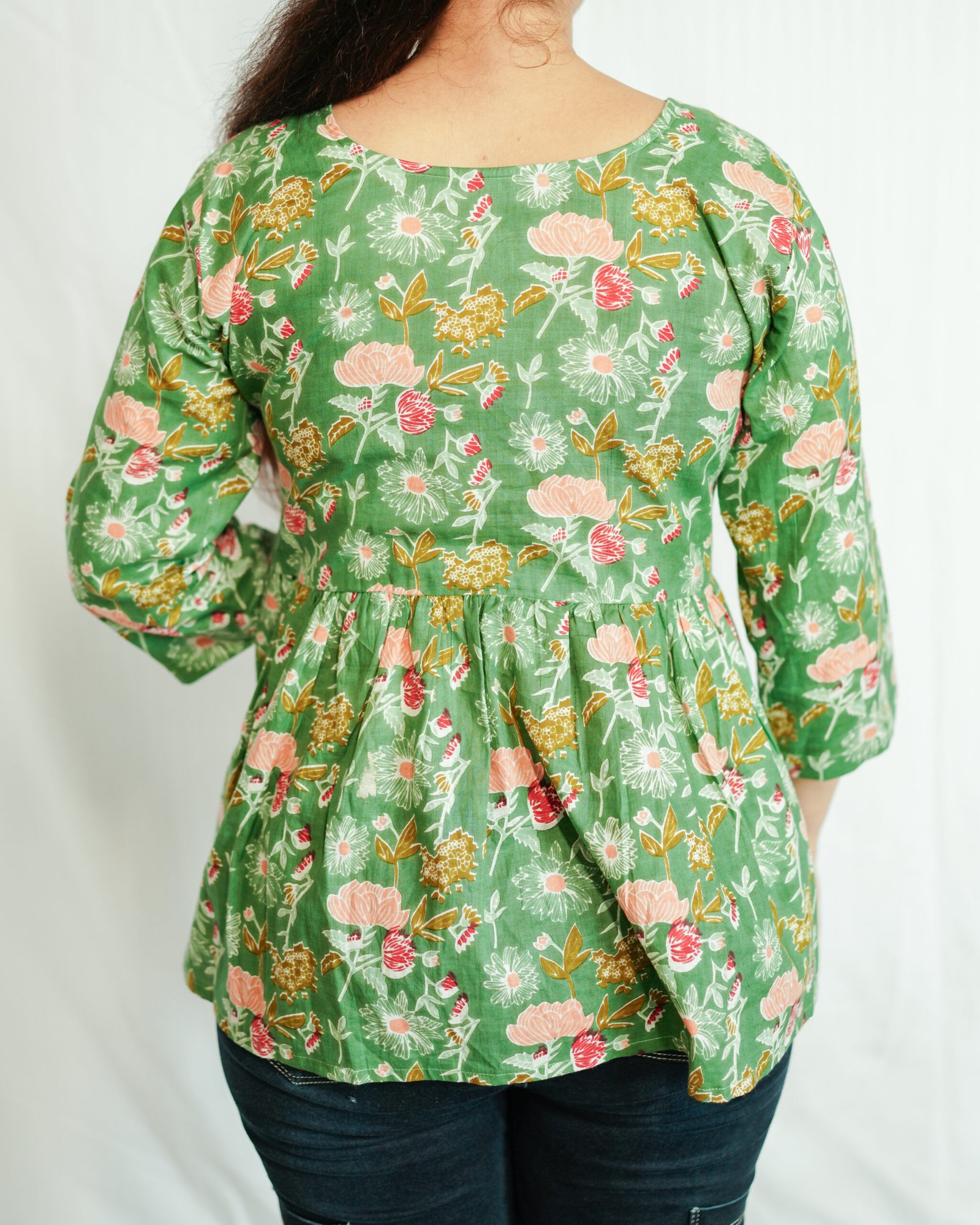 Green Meadow Floral Top