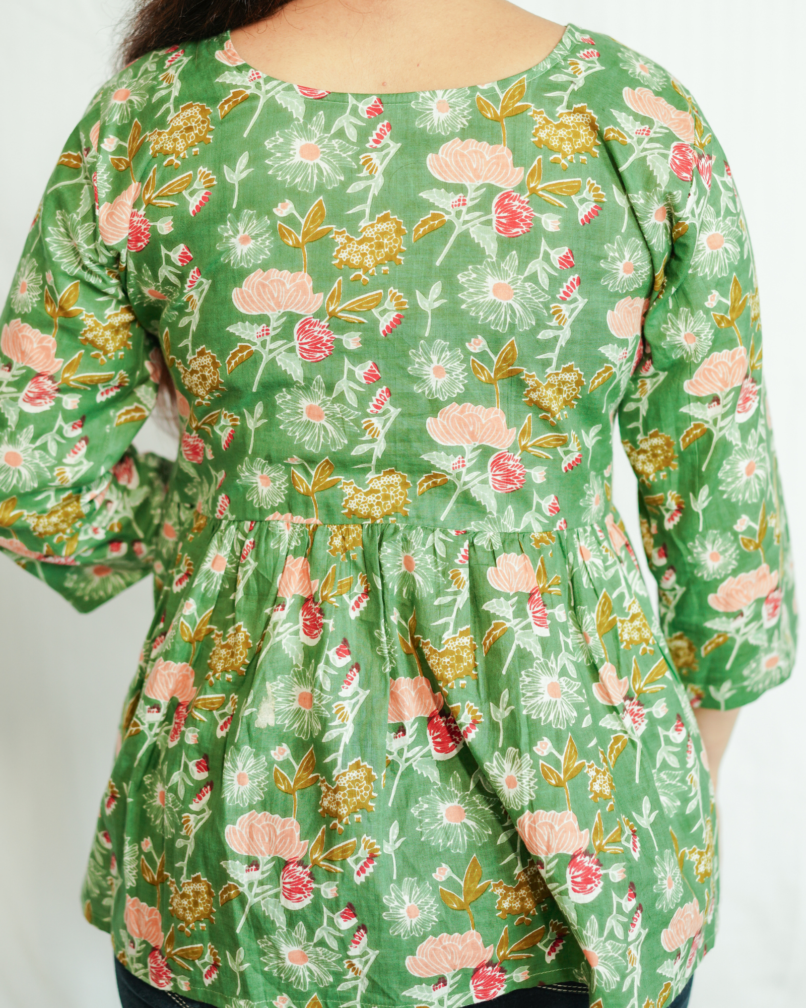 Green Meadow Floral Top