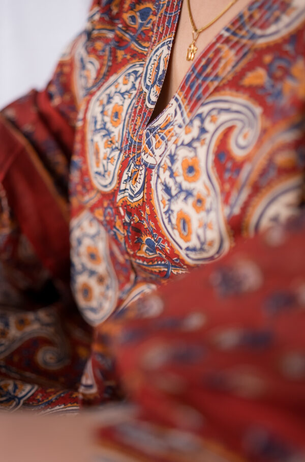 Rust Paisley Charm Kurta Set