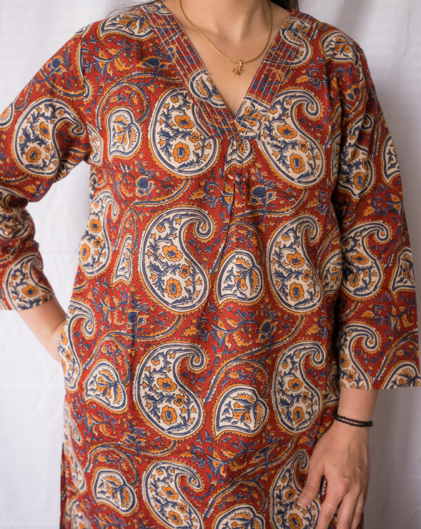 Rust Paisley Charm Kurta Set