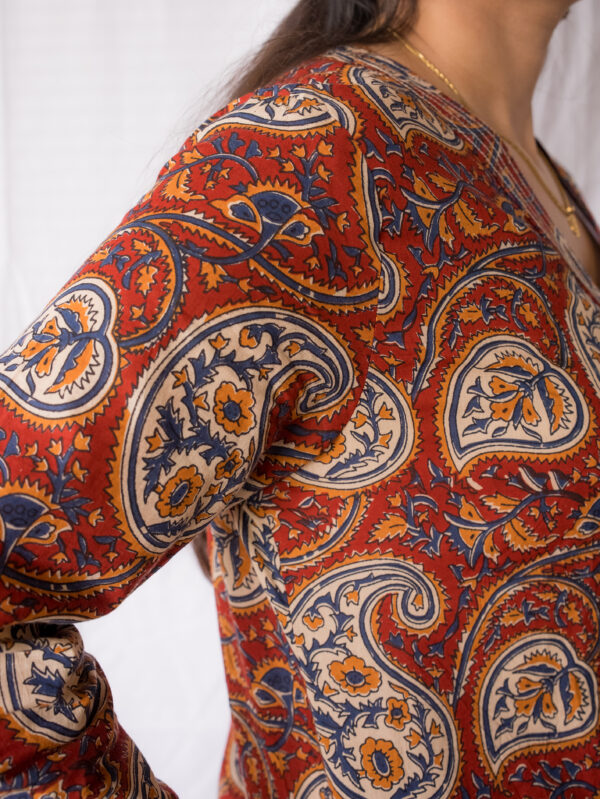 Rust Paisley Charm Kurta Set